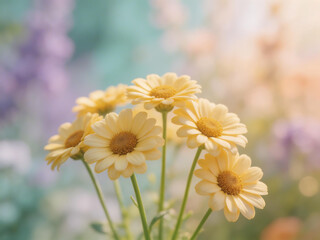 Yellow daisies in soft focus © lercik