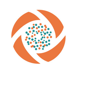Abstract Circular Logo with Dots