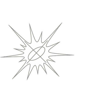 Abstract Starburst with Ellipse