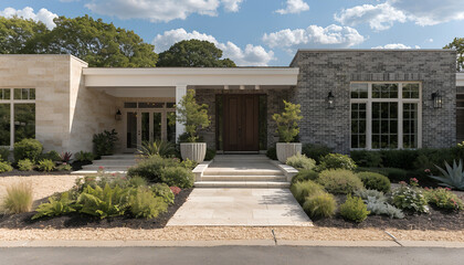 Fototapeta premium Accessible single-story home designed for aging in place