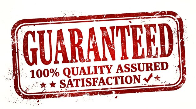 Guaranteed 100 percent quality assured satisfaction vintage grunge stamp