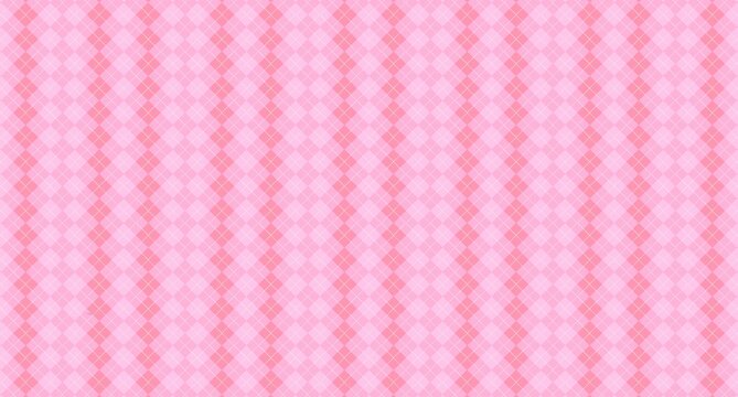 Soft pink argyle diamond pattern background with delicate pastel texture and seamless design