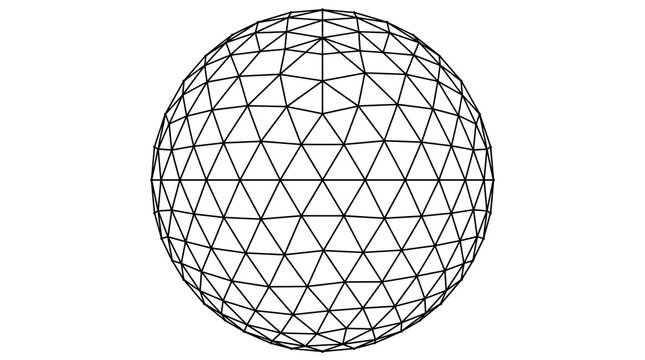 Geodesic sphere line illustration vector
