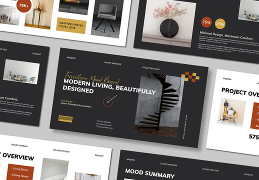 Furniture Mood Board Template Layout