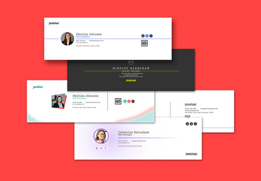 Modern Corporate Email Signature Template Collection