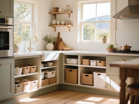 organized under-sink storage