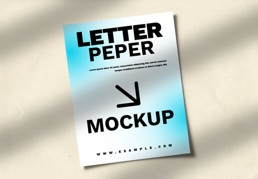Letter Paper Mockup Template