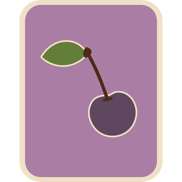 Retro Illustrative Fruit Sticker