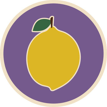 Retro Illustrative Fruit Sticker