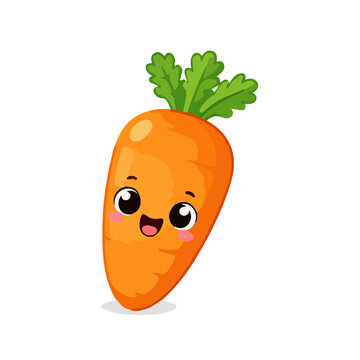 carrot cute cartoon vegetables illustration