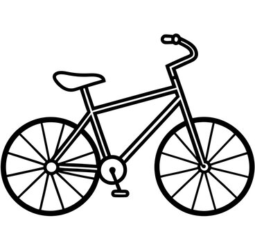 bicycle isolated on white background