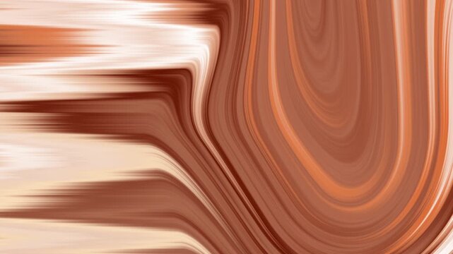 Abstract brown orange fluid marble swirl background with glossy liquid paint wavy silk texture. Luxury caramel mocha beige aesthetic for business presentation, website banner, packaging, cosmetic ad