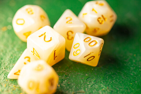 Polyhedral dice set for tabletop role playing games The Concept of chance and strategy