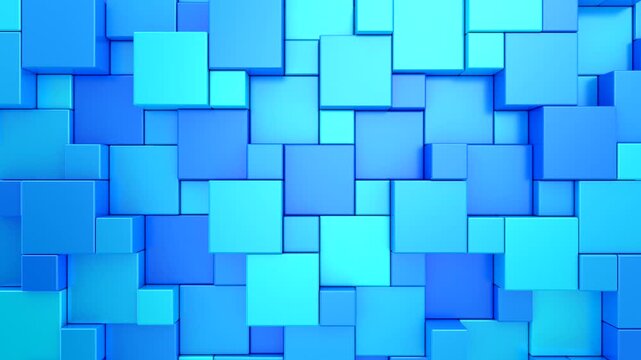 Background of Cubes. Abstract motion, loop, two color, 3d rendering, 4k resolution
