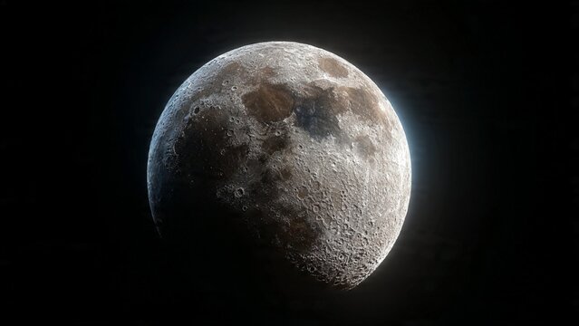 Full moon visible in the dark night sky detailed lunar surface texture with astronomy universe satellite astrophysics exploration celestial