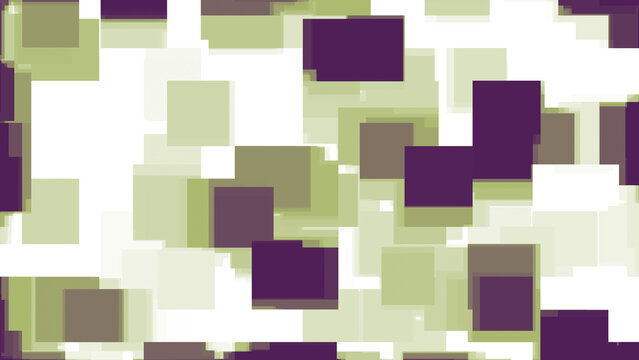 Abstract geometric squares with muted green and purple modern background
