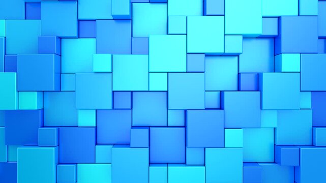 Background of Cubes. Abstract motion, loop, two color, 3d rendering, 4k resolution
