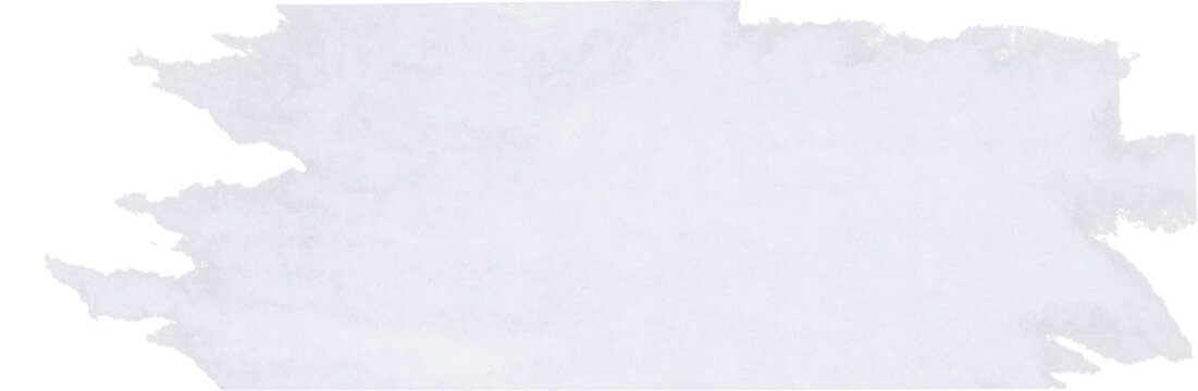 Long horizontal ripped grunge white paper banner on transparent background