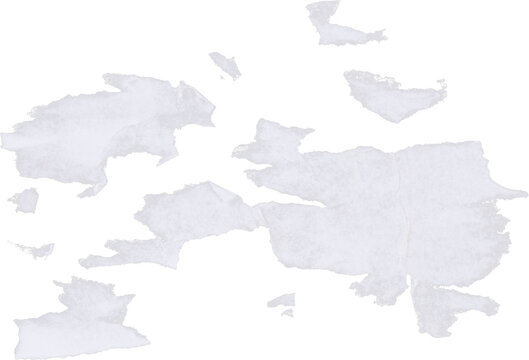 Set of small torn grunge white paper scraps isolated on transparent background
