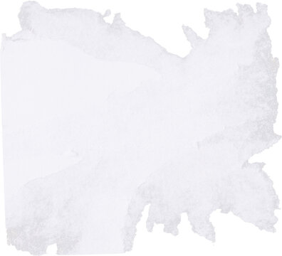 Ripped grunge white paper scrap on transparent background