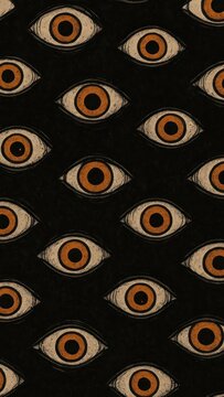 Surreal eyes pattern wallpaper for mobile