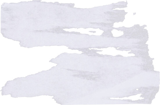 Two ripped white paper strips with grunge texture isolated on transparent background