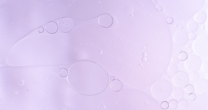 Abstract purple water bubbles oil background