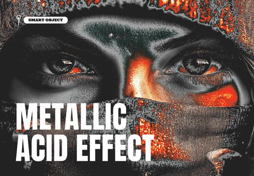 Metallic Acid Photo Effect Template