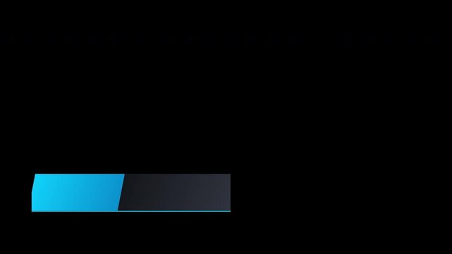Modern Cyan and Charcoal Angled Lower Third Title Bar