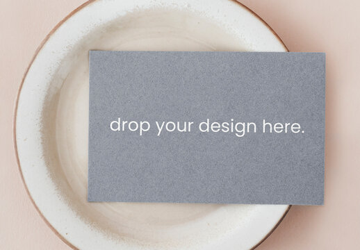 Minimalist Card Mockup Design PSD