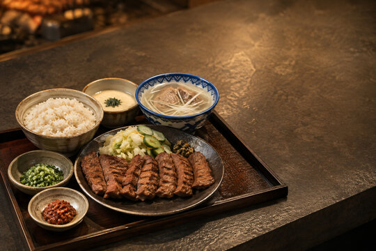 Japanese Gyutan Teishoku Grilled Beef Tongue Meal Set