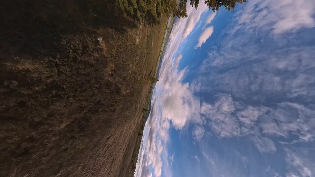 360 VR Aerial view of spring scenery in Norway - Scandinavia