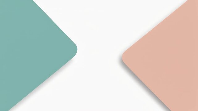 Diagonal Teal and Blush Color Blocks Sliding, Modern Design Background