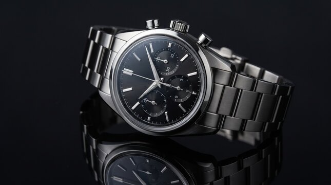 watch on black background