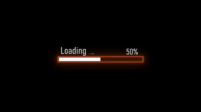 Sleek digital loading bar animation smooth progress indicator for apps, websites, and tech presentations