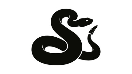 Coiled cobra snake silhouette with extended hood.