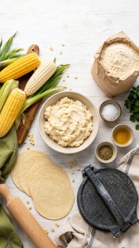 Traditional Latin ingredients for tortilla-making, celebrating National Hispanic Heritage Month