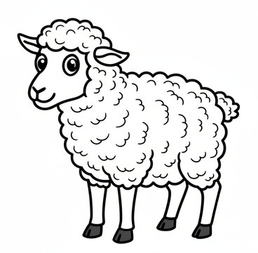 vector illustration of sheep