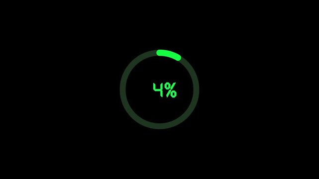  50 second loading futuristic circle  countdown timer animation from 50  seconds to 0 seconds on a transparent background. Modern flat design with animation. High quality 4K video.