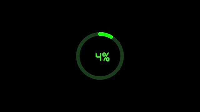  45 second loading futuristic circle  countdown timer animation from 45  seconds to 0 seconds on a transparent background. Modern flat design with animation. High quality 4K video.