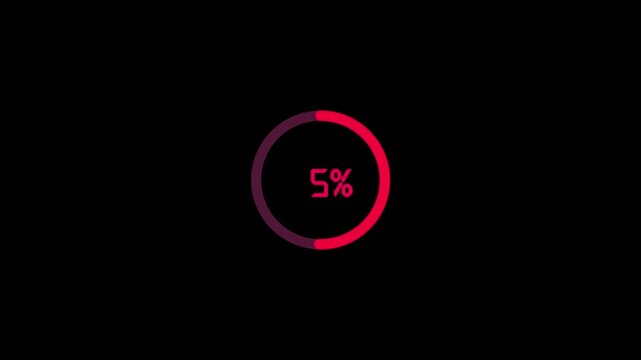 30 second loading futuristic circle  countdown timer animation from 30 seconds to 0 seconds on a transparent background. Modern flat design with animation. High quality 4K video.