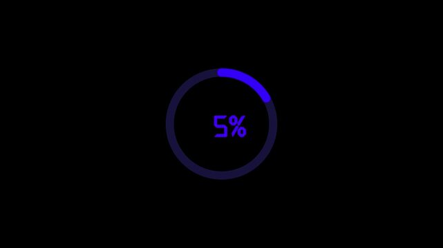 30 second loading futuristic circle  countdown timer animation from 30 seconds to 0 seconds on a transparent background. Modern flat design with animation. High quality 4K video.