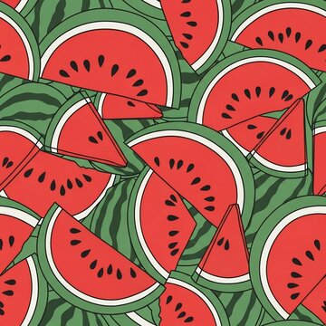 Vibrant Summer Slice: A Juicy Meltdown of Watermelon Dreams