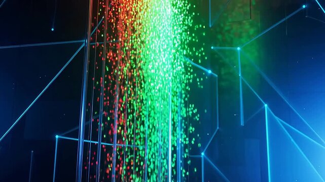 Stock Quote Particle Waterfall Animation