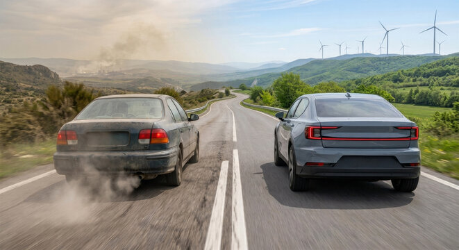 Gas car vs electric car