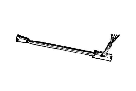 Oxyacetylene blowpipe, industrial gas torch for welding and cutting metal, old vintage illustration, 1897.