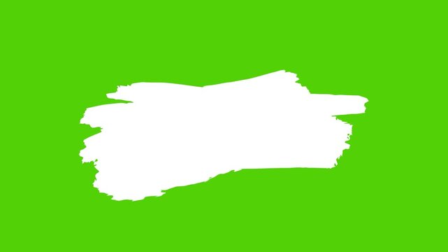 Pack of hand-drawn brush stroke elements on green screen for video editing. Perfect chroma key overlay for titles, logos and dynamic transitions.