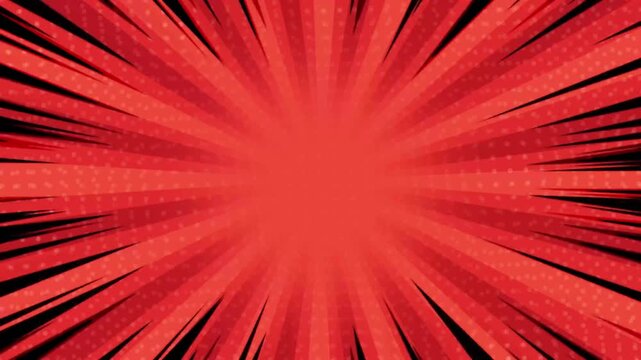 Abstract comic book style background with halftone dots and pop art pattern. Great for cartoon, animation, gaming and creative video projects.