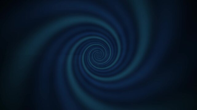 A swirling pattern moves in a circular motion over a dark background. The blue tones create depth and draw the viewer into the center. This design conveys a sense of movement and energy