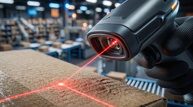 Efficient Package Scanning with Laser Technology in a Busy Distribution Center